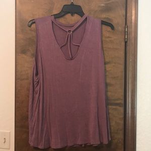 Cutout Front Tank Top